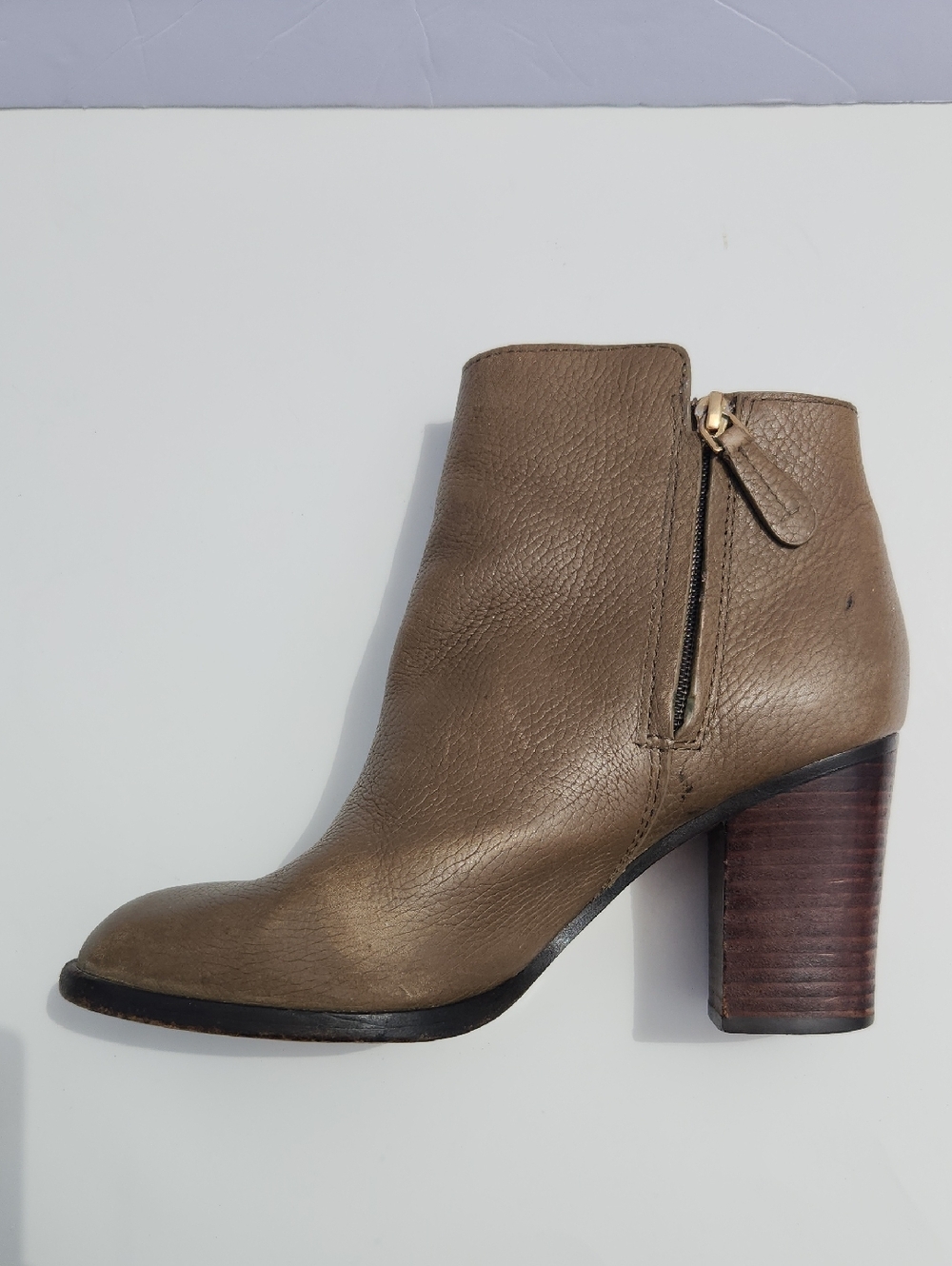 Tory Burch Junction Women's Porcini Tumbled Leather Ankle Booties Size 9 - Picture 6 of 16
